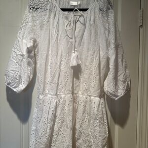 White Lace Detail Dress